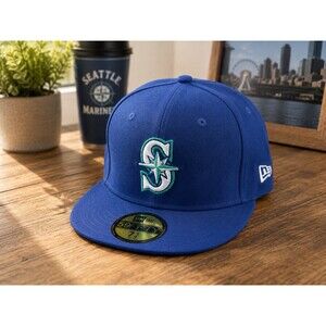 New Era 59FIFTY Seattle Mariners Blue Fitted Cap 7 1/4 57.7cm